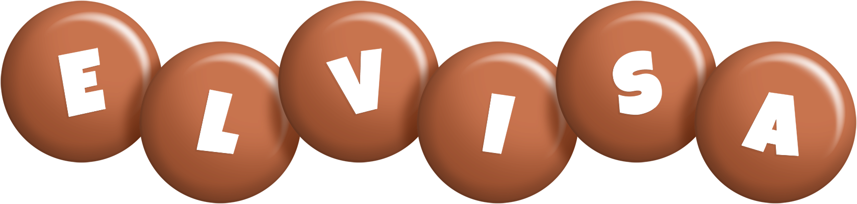 Elvisa candy-brown logo