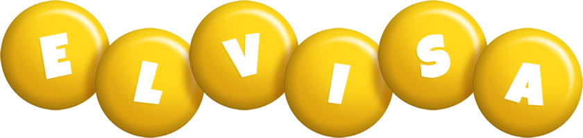 Elvisa candy-yellow logo
