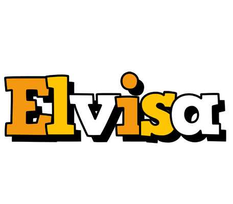 Elvisa cartoon logo