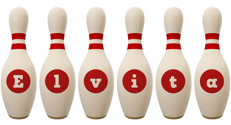 Elvita bowling-pin logo