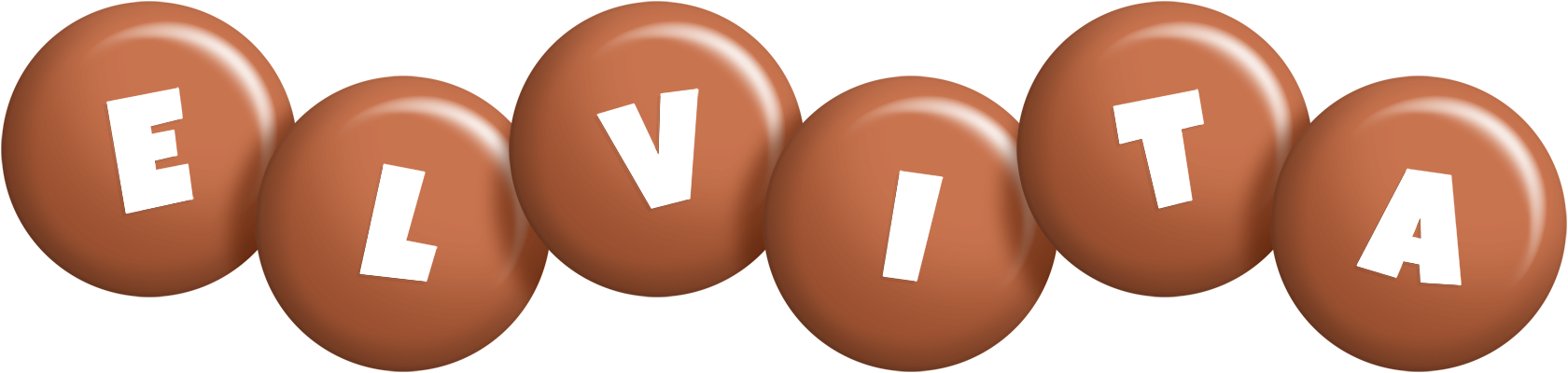 Elvita candy-brown logo