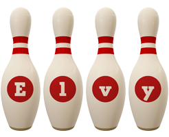 Elvy bowling-pin logo