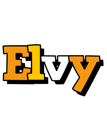 Elvy cartoon logo