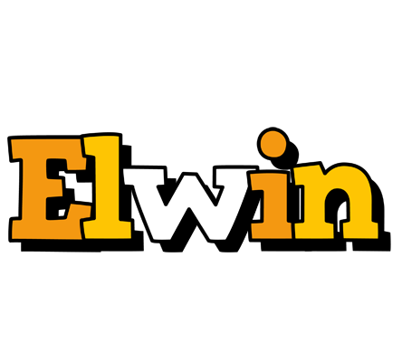 Elwin cartoon logo