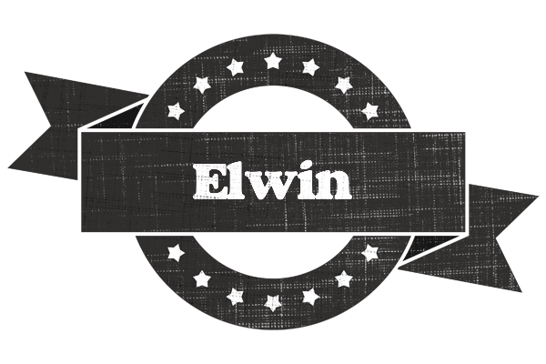 Elwin grunge logo