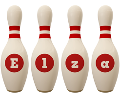 Elza bowling-pin logo