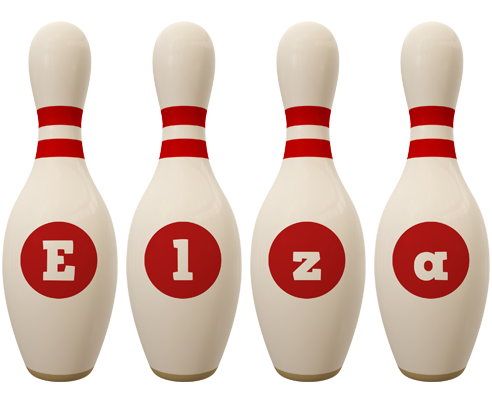 Elza bowling-pin logo