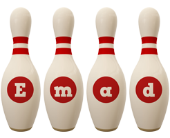 Emad bowling-pin logo