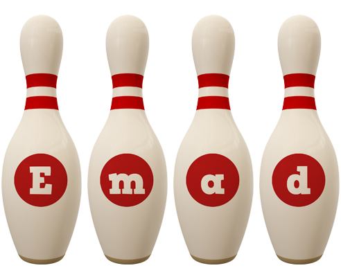 Emad bowling-pin logo