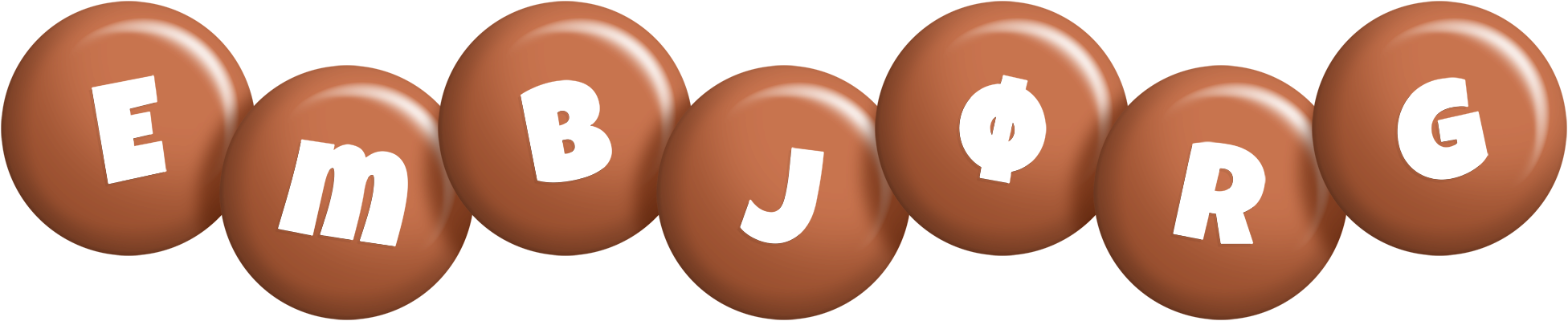 Embjørg candy-brown logo