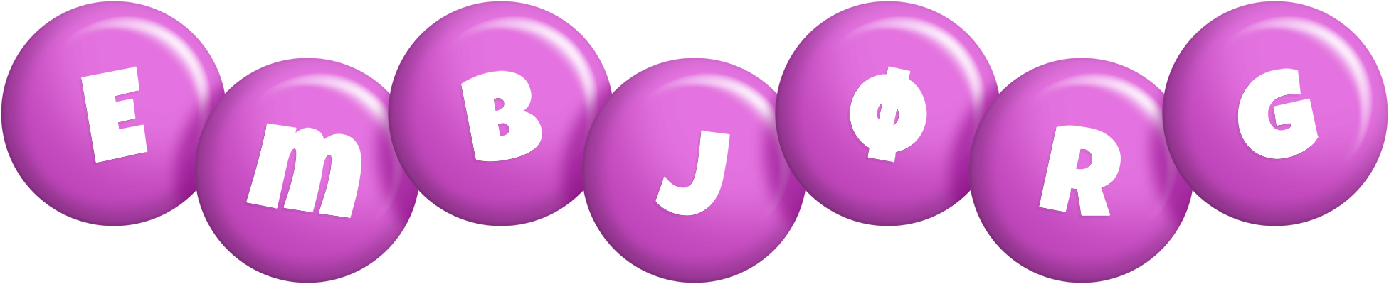 Embjørg candy-purple logo