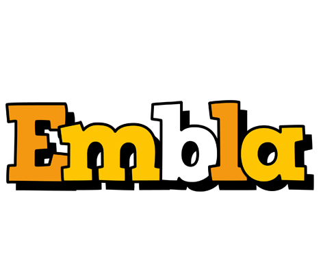Embla cartoon logo