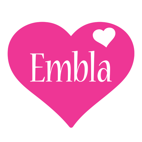 Embla love-heart logo