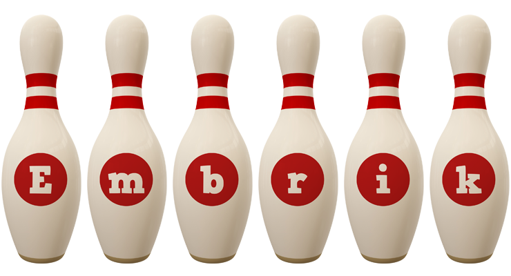 Embrik bowling-pin logo