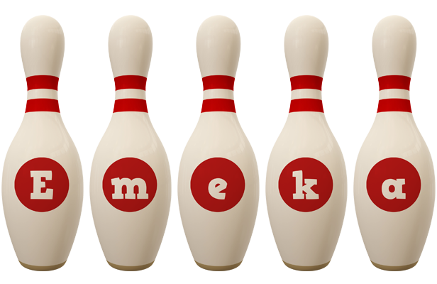 Emeka bowling-pin logo