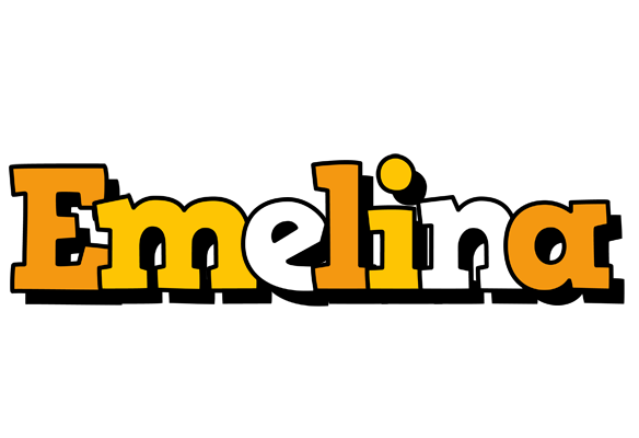 Emelina cartoon logo