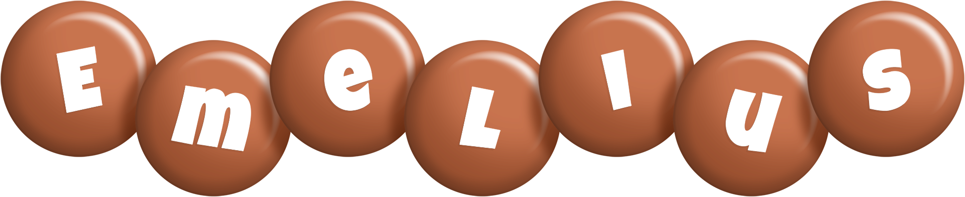 Emelius candy-brown logo