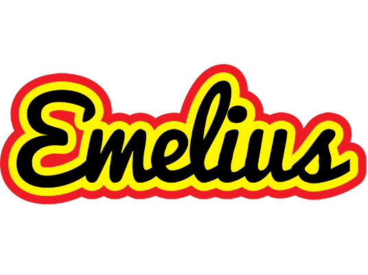 Emelius flaming logo
