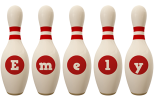 Emely bowling-pin logo