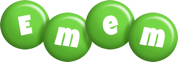 Emem candy-green logo