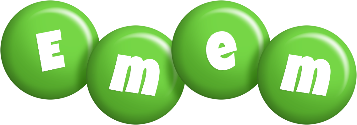 Emem candy-green logo