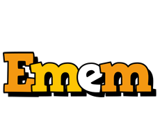 Emem cartoon logo