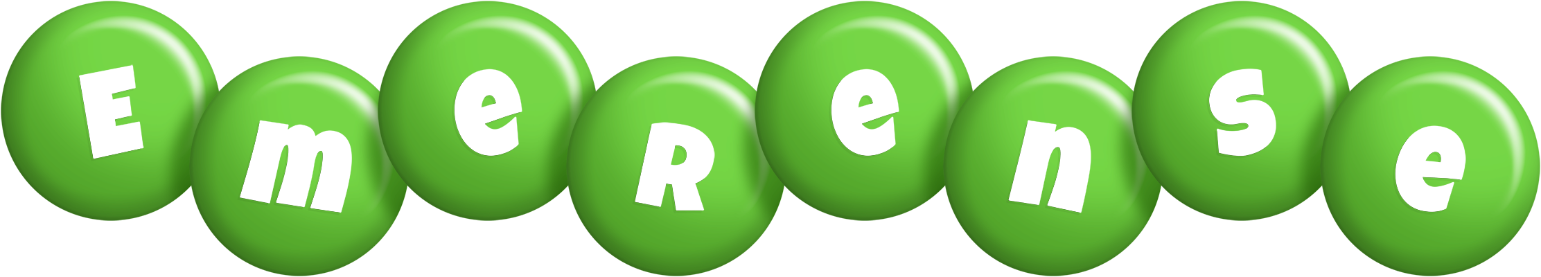 Emerense candy-green logo