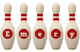 Emery bowling-pin logo