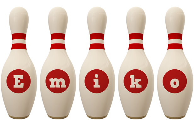 Emiko bowling-pin logo