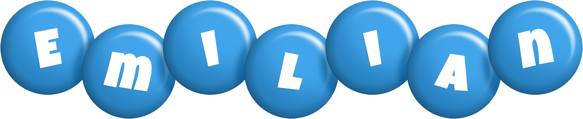 Emilian candy-blue logo