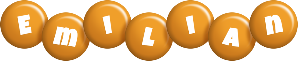 Emilian candy-orange logo