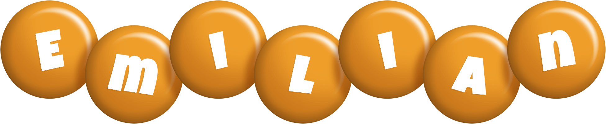 Emilian candy-orange logo