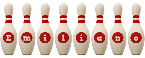 Emiliano bowling-pin logo