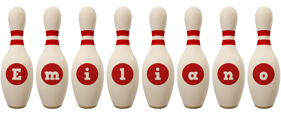 Emiliano bowling-pin logo