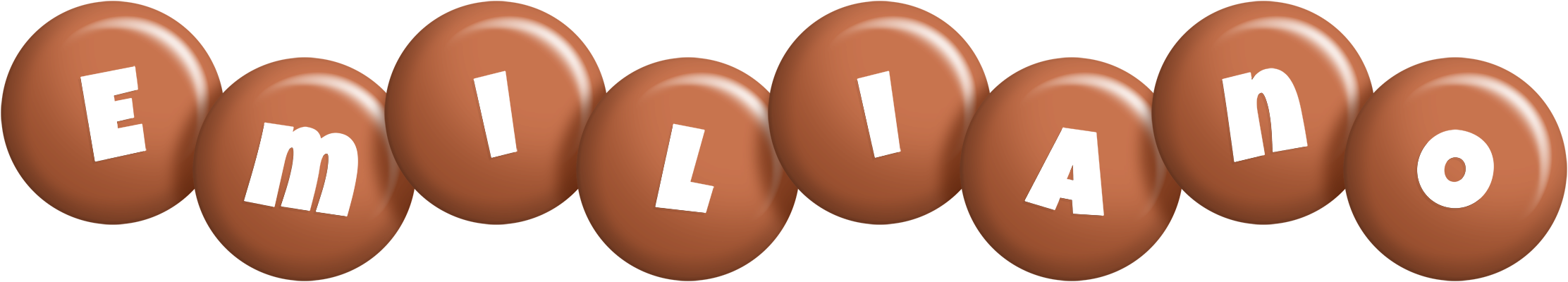 Emiliano candy-brown logo