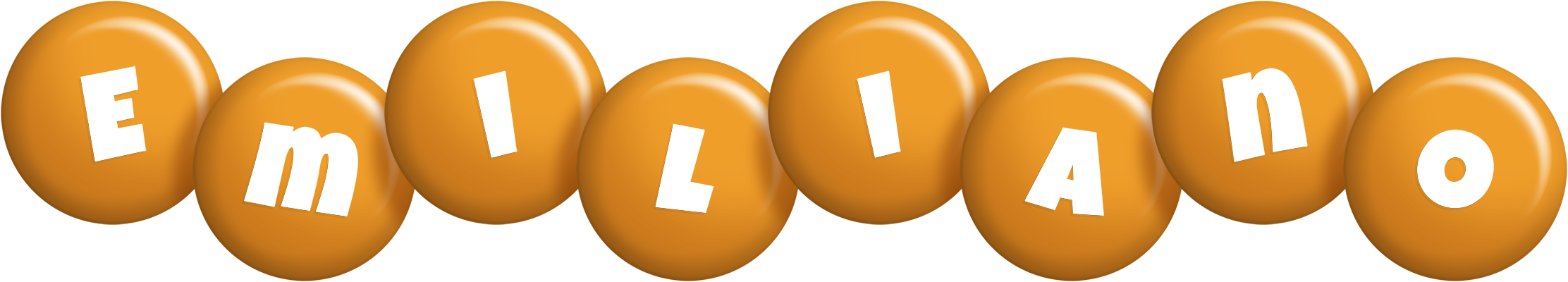 Emiliano candy-orange logo