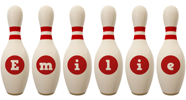 Emilie bowling-pin logo