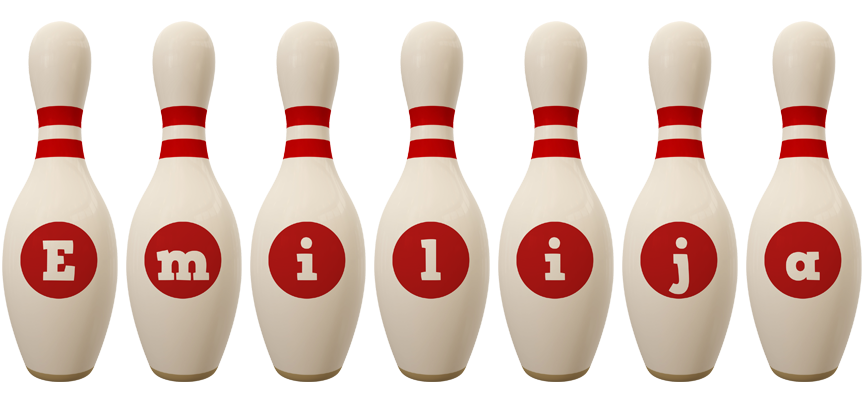 Emilija bowling-pin logo