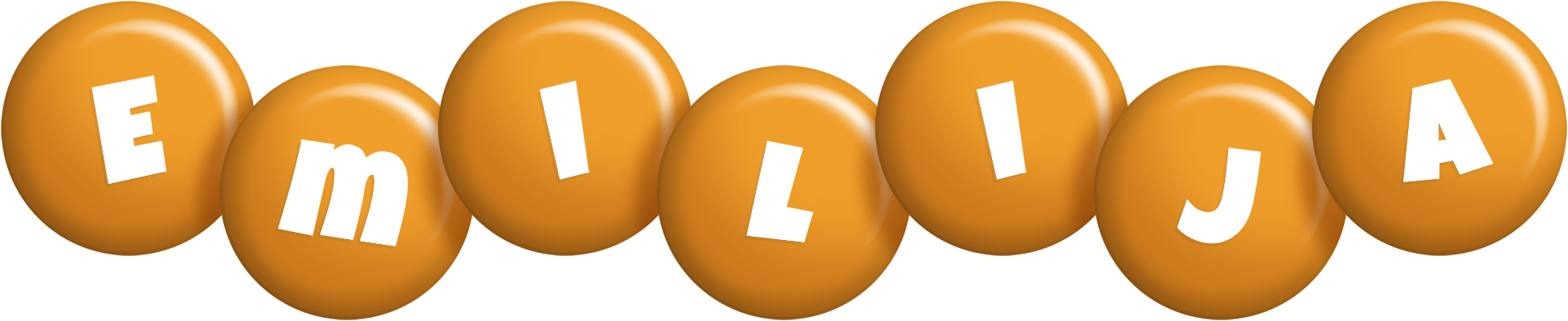 Emilija candy-orange logo