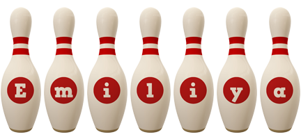 Emiliya bowling-pin logo