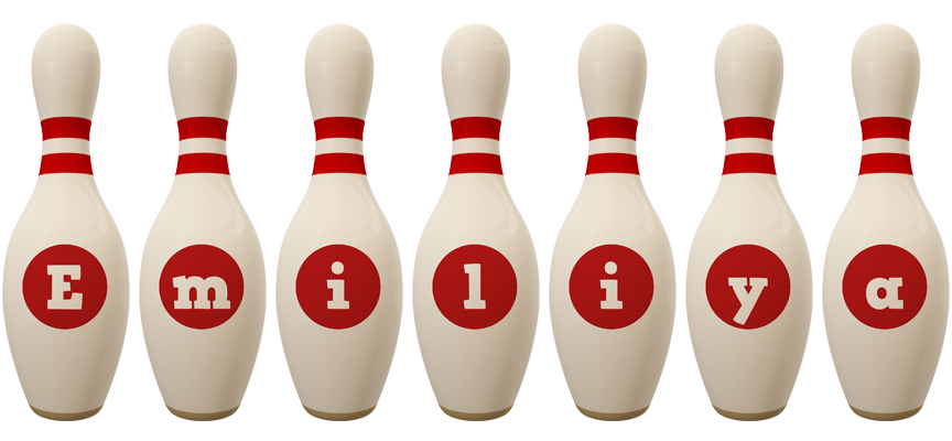 Emiliya bowling-pin logo