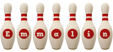Emmalin bowling-pin logo