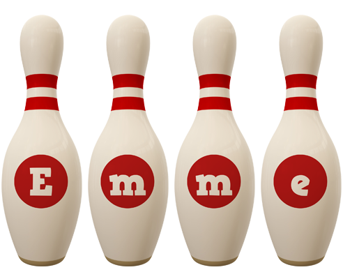 Emme bowling-pin logo