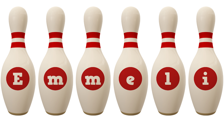 Emmeli bowling-pin logo