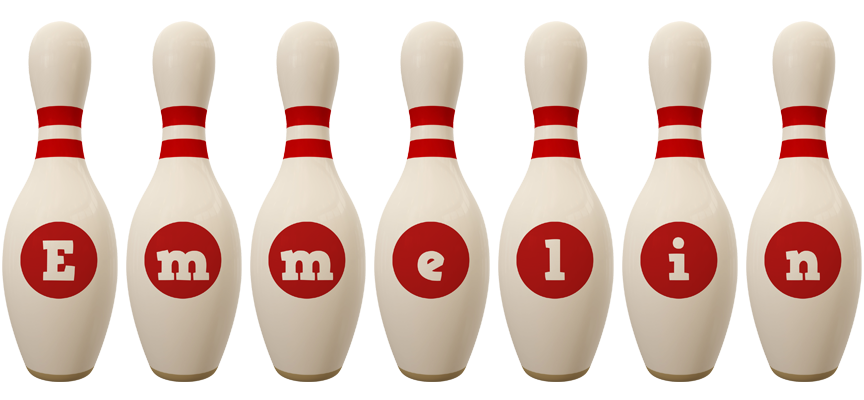 Emmelin bowling-pin logo