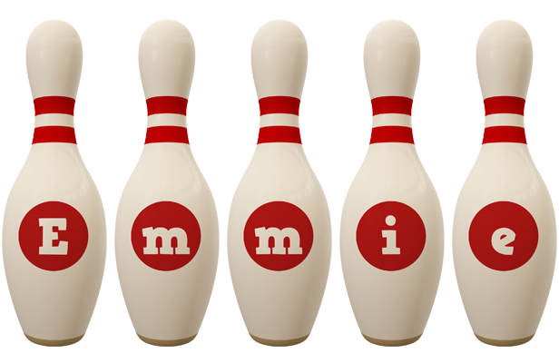 Emmie bowling-pin logo