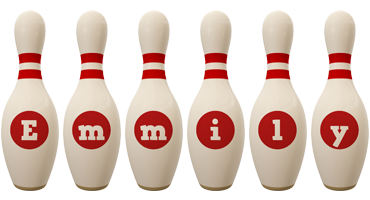 Emmily bowling-pin logo