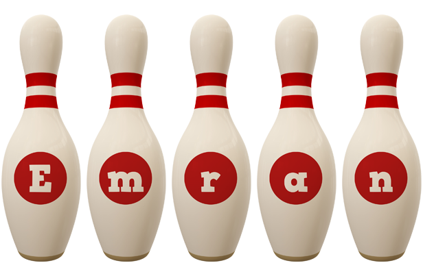 Emran bowling-pin logo