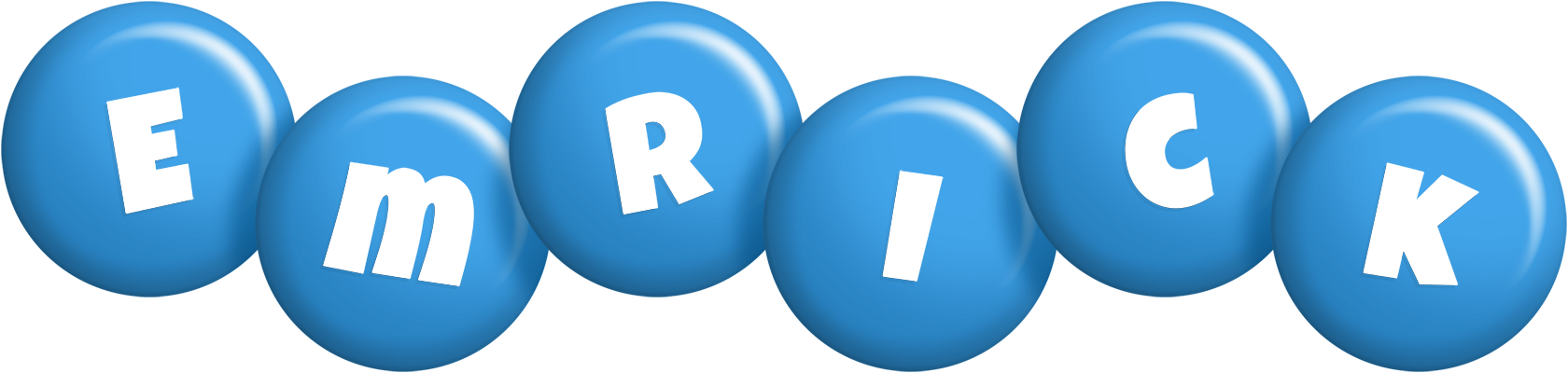 Emrick candy-blue logo