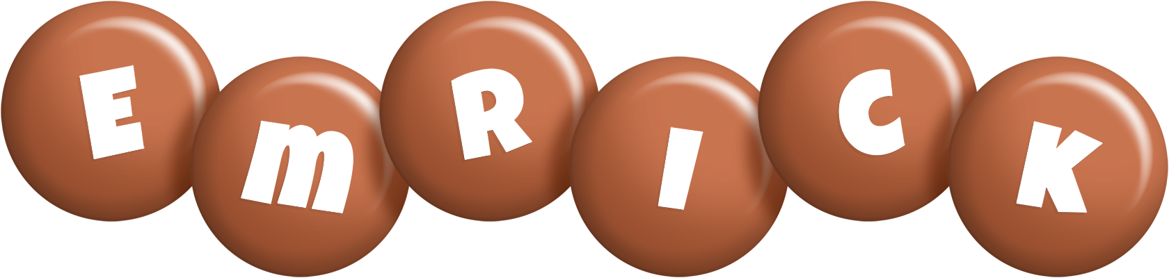 Emrick candy-brown logo